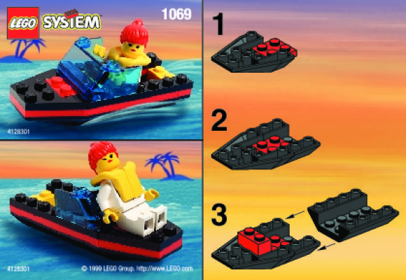 Istruzioni per la Costruzione - LEGO - 1069 - 2882 SPEED BOAT (NBD): Page 1