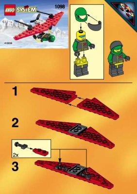 Istruzioni per la Costruzione - LEGO - 1098 - 6585 HANG GLIDER (NBD): Page 1