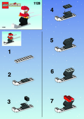 Istruzioni per la Costruzione - LEGO - 1128 - SKIING SANTA: Page 1