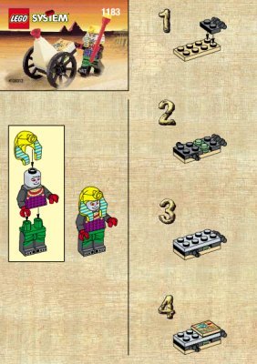 Istruzioni per la Costruzione - LEGO - 1183 - MUMMY WITH SMALL CAR: Page 1