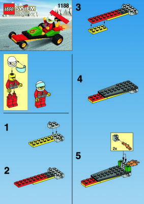 Istruzioni per la Costruzione - LEGO - 1188 - DRAGSTER: Page 1