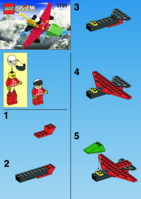 Istruzioni per la Costruzione - LEGO - 1191 - AIR PLANE: Page 1