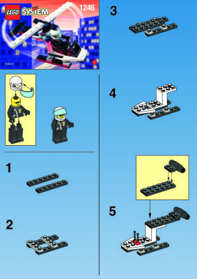 Istruzioni per la Costruzione - LEGO - 1246 - POLICE HELICOPTER: Page 1