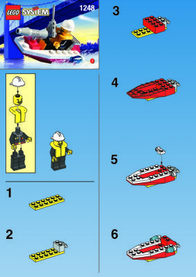 Istruzioni per la Costruzione - LEGO - 1248 - FIRE BOAT: Page 1