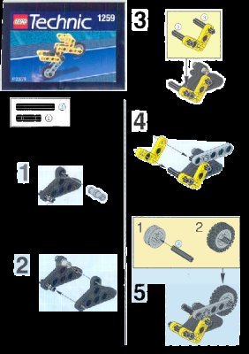 Istruzioni per la Costruzione - LEGO - 1259 - MOTOR CYCLE: Page 1