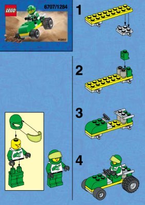 Istruzioni per la Costruzione - LEGO - 1284 - GREEN BUGGY: Page 1