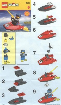 Istruzioni per la Costruzione - LEGO - 2536 - JETSKI: Page 1