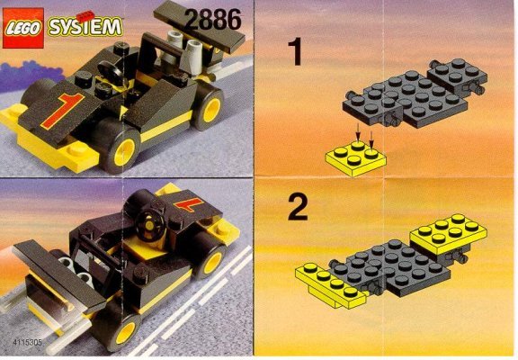 Istruzioni per la Costruzione - LEGO - 2886 - BLACK FORMULA 1: Page 1