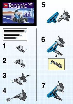 Istruzioni per la Costruzione - LEGO - 3001 - PROPELLER CAR: Page 1