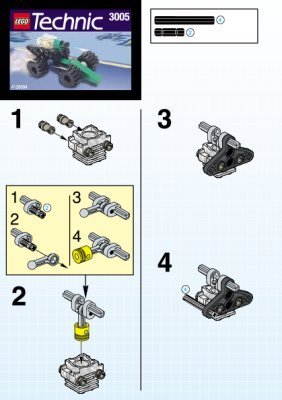 Istruzioni per la Costruzione - LEGO - 3005 - PISTON CAR: Page 1