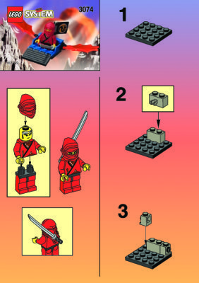 Istruzioni per la Costruzione - LEGO - 3074 - RED NINJA DRAGON FLYER: Page 1