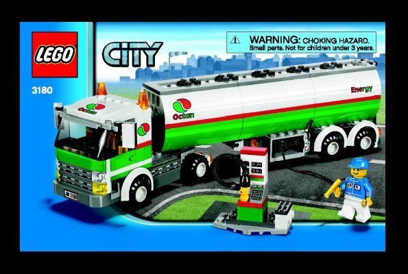 Istruzioni per la Costruzione - LEGO - 3180 - Tank Truck: Page 1