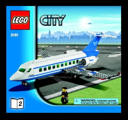 Istruzioni per la Costruzione - LEGO - 3181 - Passenger Plane: Page 1