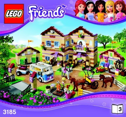 Istruzioni per la Costruzione - LEGO - Friends - 3185 - Scuola di equitazione: Page 1