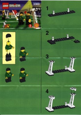 Istruzioni per la Costruzione - LEGO - 3303 - REFEREE, LINESMAN, GOAL ETC.: Page 1