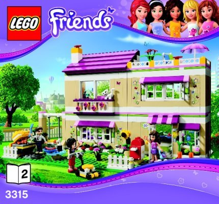 Istruzioni per la Costruzione - LEGO - Friends - 3315 - La villetta di Olivia: Page 1