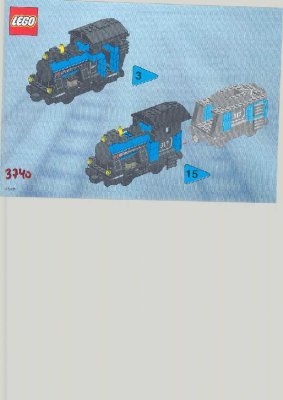 Istruzioni per la Costruzione - LEGO - 3740 - SMALL TRAIN BASIS: Page 1