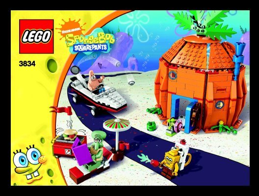 Istruzioni per la Costruzione - LEGO - 3834 - Good Neighbors at Bikini Bottom: Page 1