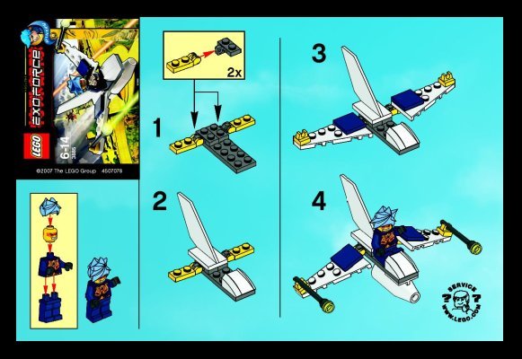 Istruzioni per la Costruzione - LEGO - 3885 - Mini Jet Fighter: Page 1