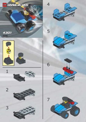 Istruzioni per la Costruzione - LEGO - 4301 - Blue LEGO® Car: Page 1