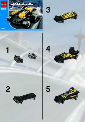 Istruzioni per la Costruzione - LEGO - 4308 - Yellow Racer: Page 1