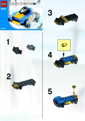 Istruzioni per la Costruzione - LEGO - 4309 - BLUE RACER: Page 1