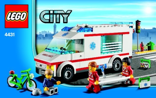 Istruzioni per la Costruzione - LEGO - 4431 - Ambulance: Page 1