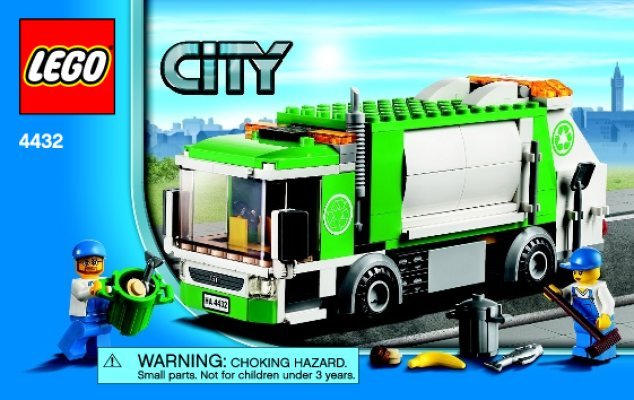 Istruzioni per la Costruzione - LEGO - 4432 - Garbage Truck: Page 1