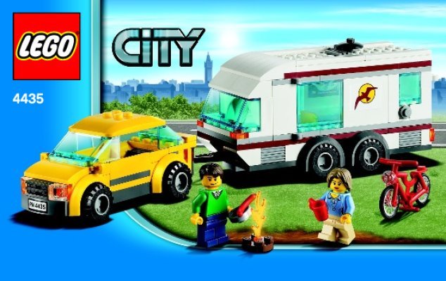 Istruzioni per la Costruzione - LEGO - 4435 - Car & Camper: Page 1