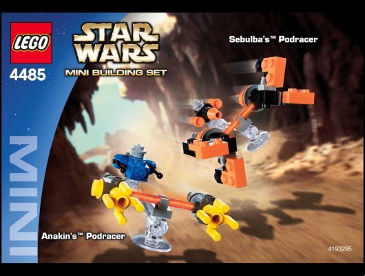 Istruzioni per la Costruzione - LEGO - 4485 - MINI Sebulba's Podracer™ & Anakin's Podr: Page 1