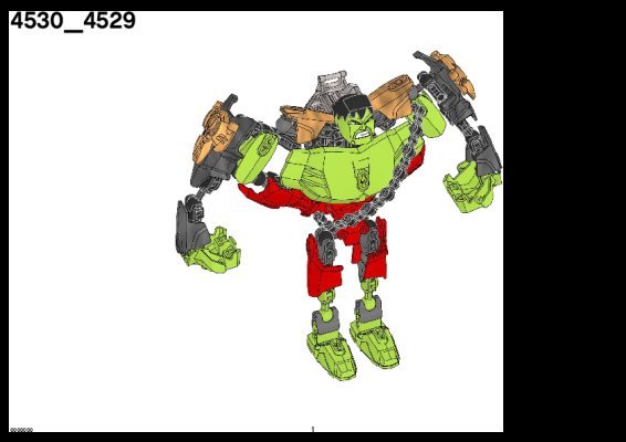 Istruzioni per la Costruzione - LEGO - 4530 - The Hulk™: Page 1