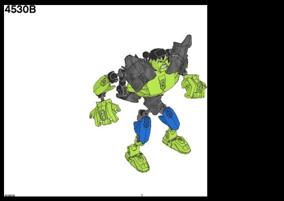 Istruzioni per la Costruzione - LEGO - 4530 - The Hulk™: Page 1