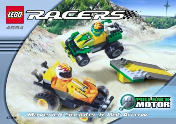 Istruzioni per la Costruzione - LEGO - 4594 - Maverick Sprinter & Hot Arrow: Page 1