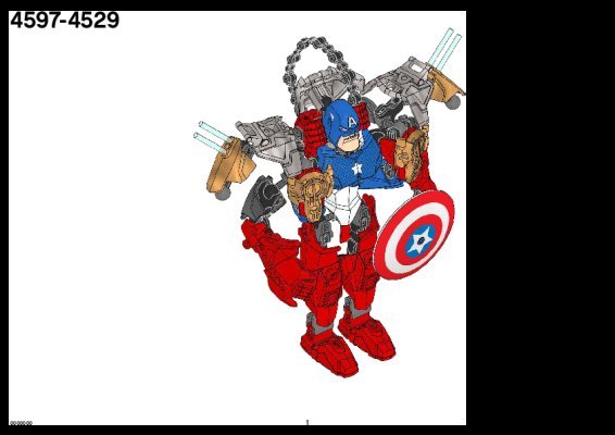 Istruzioni per la Costruzione - LEGO - 4597 - Captain America™: Page 1