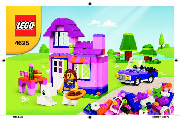 Istruzioni per la Costruzione - LEGO - 4625 - LEGO® Pink Brick Box: Page 1