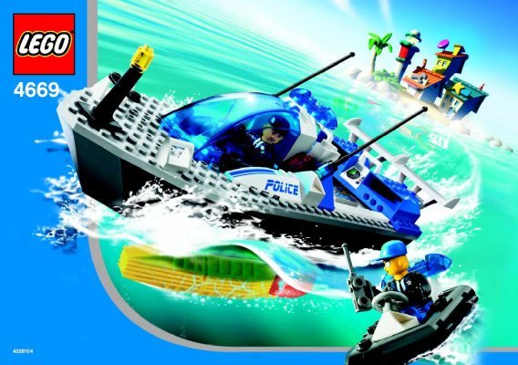 Istruzioni per la Costruzione - LEGO - 4669 - Turbo-charged Police Boat: Page 1