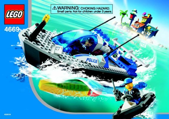 Istruzioni per la Costruzione - LEGO - 4669 - Turbo-charged Police Boat: Page 1