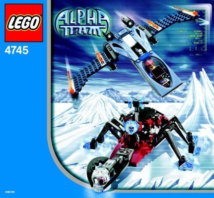 Istruzioni per la Costruzione - LEGO - 4745 - Blue Eagle versus Snow Crawler: Page 1