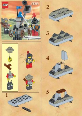 Istruzioni per la Costruzione - LEGO - 4816 - KNIGHT'S CATAPULT: Page 1