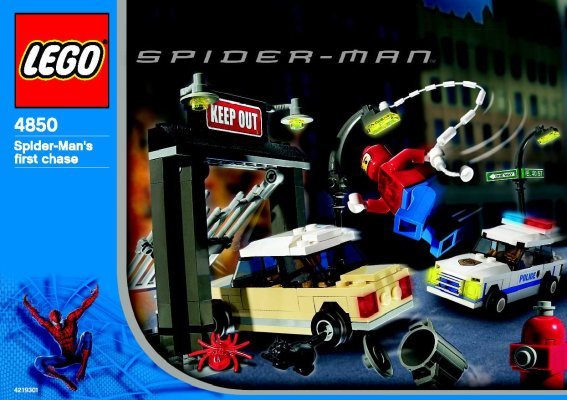 Istruzioni per la Costruzione - LEGO - 4850 - Spider-Man's first chase: Page 1