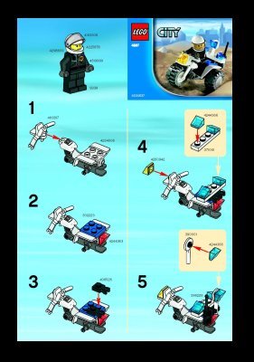 Istruzioni per la Costruzione - LEGO - 4897 - Police Trike: Page 1