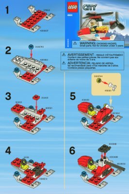 Istruzioni per la Costruzione - LEGO - 4900 - Fire Helicopter: Page 1