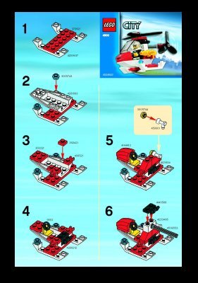 Istruzioni per la Costruzione - LEGO - 4900 - Fire Helicopter: Page 1