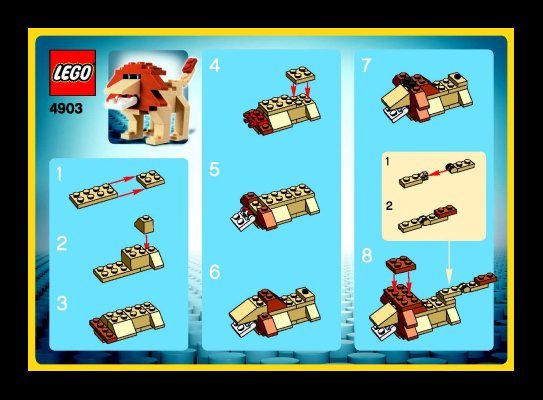 Istruzioni per la Costruzione - LEGO - 4903 - Lion: Page 1