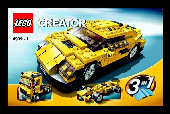 Istruzioni per la Costruzione - LEGO - 4939 - Cool Cars: Page 1