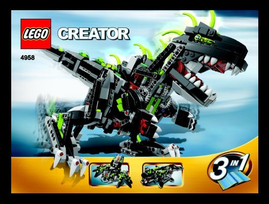 Istruzioni per la Costruzione - LEGO - 4958 - Monster Dino: Page 1