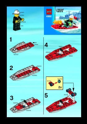 Istruzioni per la Costruzione - LEGO - 4992 - Fire Boat: Page 1