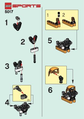 Istruzioni per la Costruzione - LEGO - 5017 - HOCHEY HEADSHOX: Page 1