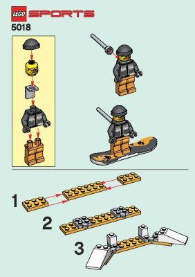 Istruzioni per la Costruzione - LEGO - 5018 - SNOWBOARD: Page 1