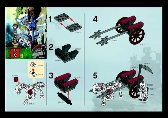 Istruzioni per la Costruzione - LEGO - 5372 - Skeleton Chariot: Page 1